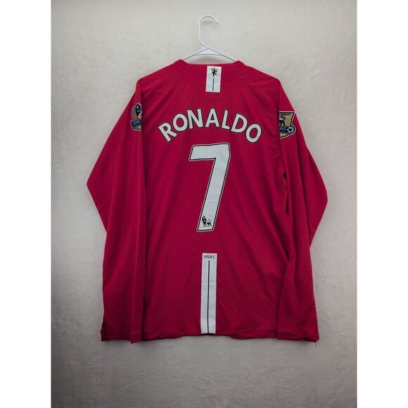 Cristiano Ronaldo #7 Manchester United NikeFIT Long Sleeve Jersey XL 2008 Final - Picture 13 of 15